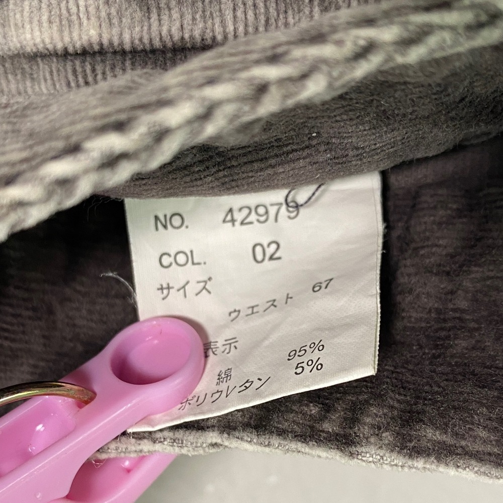 Vintage Y2K Grey Corduroy 2000s Summer Casual Bratz McBling Micro Mini Skirt S/M - Picture 3 of 4